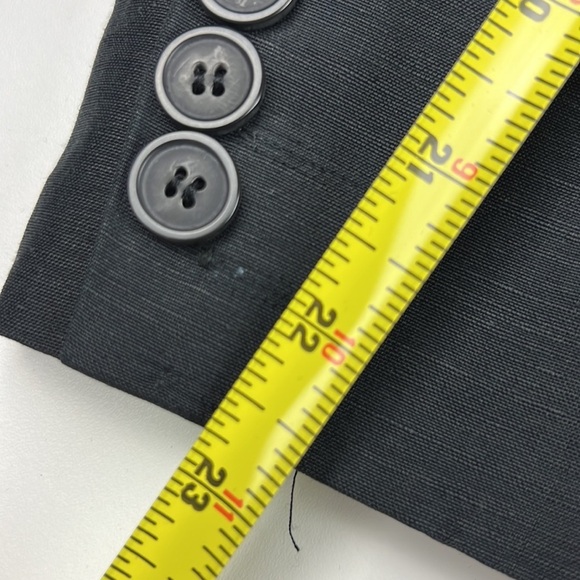 Sandra Angelozzi Navy Linen  Blend Tailored Blazer - Picture 8 of 10